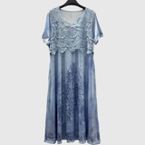 INDIGO | ELEGANTNÍ KVĚTINOVÉ MIDI ŠATY