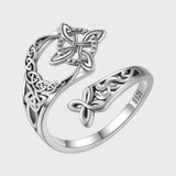 Luna | Stříbrný prsten s keltským motivem (S925)